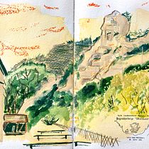 Mein Kursprojekt: Moderne Urban Sketching-Techniken in Mixed Media Ein Projekt aus dem Bereich Traditionelle Illustration, Malerei, Architektonische Illustration und Illustration mit Tinte von Deborah - 04.06.2022