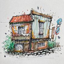 My project for course: Expressive Architectural Sketching with Colored Markers. Een project van  Schetsen,  Tekening,  Architecturale illustratie, Sketchbook y  Illustratie met inkt van zeyad alkhalil - 01.06.2022