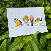 My project for course: Artistic Watercolor Techniques for Illustrating Birds. Traditional illustration, Watercolor Painting, Realistic Drawing, and Naturalistic Illustration project by marine.lacourie - 06.03.2022