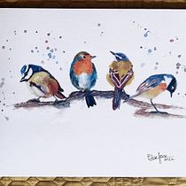Mi proyecto del curso: Acuarela artística para ilustración de aves. Traditional illustration, Watercolor Painting, Realistic Drawing, and Naturalistic Illustration project by Elise - 06.01.2022