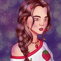 My project for course: Female Character Portraits in Procreate. Projekt z dziedziny Trad, c, jna ilustracja, Ilustracja c, frowa, R, sunek c i frow użytkownika Shelah Dow - 05.05.2022