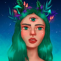 Mi proyecto del curso: Retratos digitales de fantasía con Photoshop. Traditional illustration, Drawing, Digital Illustration, Portrait Drawing, Digital Drawing, and Digital Painting project by Margarita Plata - 06.06.2022