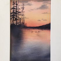 Mijn project van de cursus: Sfeervolle landschappen met aquarel. Un proyecto de Pintura a la acuarela de Renate - 06.06.2022