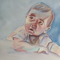 Mi proyecto del curso: Retrato artístico en acuarela. Fine Arts, Painting, Watercolor Painting, and Portrait Drawing project by amelieby - 06.06.2022