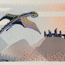 My project for course: Narrative Landscape Illustration with Stencils and Acrylics. Traditional illustration, Painting, Acr, lic Painting, and Narrative project by Dom Ban - 06.06.2022
