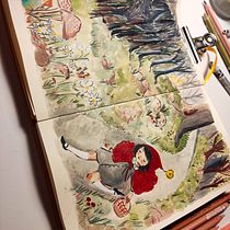 My project for course: Sketchbook Techniques for Children's Illustration. Un proyecto de Diseño de personajes, Dibujo a lápiz, Ilustración infantil, Sketchbook, Pintura gouache y Álbum ilustrado						 de Joana Cortes - 04.06.2022