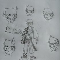 Mi proyecto del curso: El arte del manga: dibuja personajes únicos. Mi personaje Suke Akiyama. Character Design, Pencil Drawing, Drawing, Ink Illustration, and Manga project by Marcel Duran - 06.06.2022