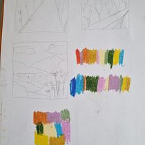 Mi proyecto del curso: Dibujo de paisajes con pasteles grasos: juega con la luz . Traditional illustration, Fine Arts, Pencil Drawing, Drawing, and Artistic Drawing project by susanne.ferrand - 06.07.2022