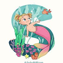 S, para una pequeña sirena. Lettering, Digital Illustration, Children's Illustration, and Narrative project by María del Mar Parejo Carmona - 06.07.2022