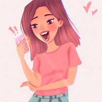 My project for course: Female Cartoon Character Design with Procreate. Un projet de Illustration traditionnelle, Illustration numérique , et Dessin numérique de Dilini Ranawaka - 07.06.2022