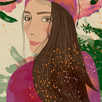 Mi proyecto del curso: Retrato ilustrado con Procreate. Ilustração tradicional, Ilustração vetorial, Ilustração digital, e Desenho de retrato projeto de Pamela Alejandra Castro Larsen - 07.06.2022