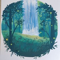 My project for course: Painting Atmospheric Landscapes with Gouache. Projekt z dziedziny Trad, c, jna ilustracja,  Malarstwo i Malowanie gwaszami użytkownika Aline Martins - 07.06.2022