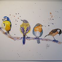 Mon projet du cours : Techniques artistiques d'aquarelle pour illustrer les oiseaux. Traditional illustration, Watercolor Painting, Realistic Drawing, and Naturalistic Illustration project by Hortense Couvignou - 06.06.2022