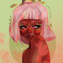 Naturaleza Rosa. Traditional illustration, Drawing, Digital Illustration, Portrait Drawing, Digital Drawing, and Digital Painting project by Eliangel Nava - 06.06.2022