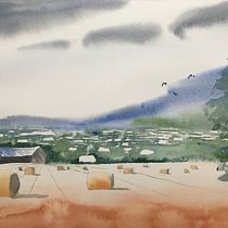 Mon projet du cours : Paysages à l'aquarelle : techniques et outils expérimentaux. Projekt z dziedziny  Sztuki piękne,  Malarstwo i Malowanie akwarelą użytkownika caroguizou - 08.06.2022