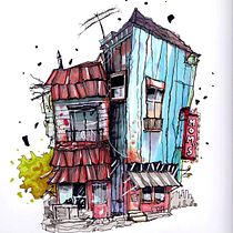 My project for course: Expressive Architectural Sketching with Colored Markers. Sketching, Drawing, Architectural Illustration, Sketchbook, Ink Illustration, Traditional illustration, and Street Art project by Brett Gordon - 06.08.2022