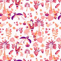 My project for course: Digital Pattern Illustration Inspired by Flora and Fauna. Un progetto di Illustrazione tradizionale, Pattern design, Disegno, Illustrazione digitale e Illustrazione botanica di Laura Lapeby - 07.06.2022