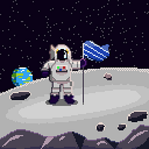 Mi proyecto del curso: Introducción al diseño de personajes en pixel art - Astronauta. Un progetto di Character design, Videogiochi, Pixel art e Progettazione di videogiochi di Mauricio Humberto Barahona Uc - 03.06.2022