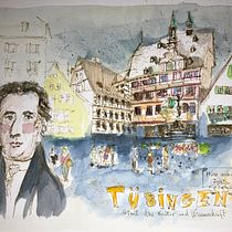 My project for course: Sketching Tübingen, where Göthe lived. Traditional illustration, Sketching, Creativit, Drawing, Watercolor Painting, and Sketchbook project by Andrea Caruso - 06.08.2022