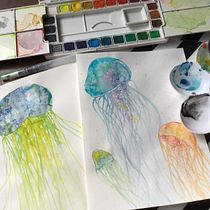 Mein Kursprojekt: Moderne Aquarelltechniken. Traditional illustration, Fine Arts, Painting, and Watercolor Painting project by alexandra_914459 - 06.09.2022