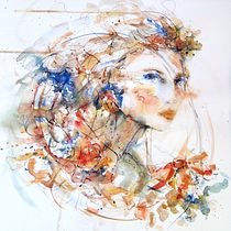 My project for course: Experimental Portraiture with Ink, Tea and Alcohol. Fine Arts, Painting, Drawing & Ink Illustration project by lartmuse999 - 06.10.2022