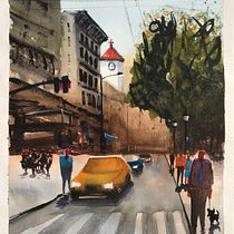 My project for course: Urban Landscapes in Watercolor. Un projet de Beaux Arts, Aquarelle et Illustration architecturale de Paul Sheldon - 10.06.2022