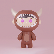 Mi proyecto del curso: Creación de personajes kawaii en 3D con Blender . Een project van Traditionele illustratie, Ontwerp van personages, Digitale illustratie,  3D-modellering y Manga van Alicia Mjz - 10.06.2022