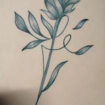 Mi proyecto del curso: Tatuaje botánico con puntillismo. Ilustração tradicional, Desenho de tatuagens e Ilustração botânica projeto de Mcarmen Alcalá Mármol - 07.06.2022