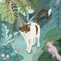Illustration from our cat Milou for my daughter . Een project van Traditionele illustratie, Digitale illustratie y Naturalistische illustratie van lenjael - 11.06.2022