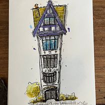 My project for course: Expressive Architectural Sketching with Colored Markers. Sketching, Drawing, Architectural Illustration, Sketchbook & Ink Illustration project by Lorena Garcia - 06.07.2022