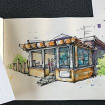 Il mio progetto del corso: Disegno architettonico espressivo con pennarelli colorati. Sketching, Drawing, Architectural Illustration, Sketchbook & Ink Illustration project by Jennifer Villa - 06.12.2022