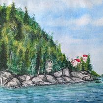 My project for course: Watercolor Landscapes: Experimental Tools and Techniques. Projekt z dziedziny  Sztuki piękne,  Malarstwo i Malowanie akwarelą użytkownika Katherine - 12.06.2022