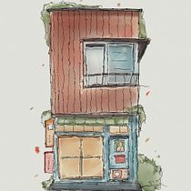 I try this one digitally. Sketching, Drawing, Architectural Illustration, Sketchbook & Ink Illustration project by darongrith11 - 06.13.2022