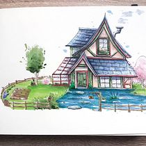 Mein Kursprojekt: Expressive Architekturskizzen mit Markern. Sketching, Drawing, Architectural Illustration, Sketchbook, Ink Illustration, Traditional illustration, and Design project by Mandy Hengesch - 06.13.2022