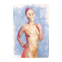 Mijn project van de cursus: Menselijke figuren schilderen met aquarel. Un progetto di Illustrazione tradizionale, Belle arti, Pittura, Pittura ad acquerello, Disegno realistico e Disegno anatomico di Elwira van Pijkeren - 01.08.2021
