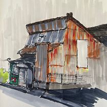 My project for course: Expressive Architectural Sketching with Colored Markers. Sketching, Drawing, Architectural Illustration, Sketchbook & Ink Illustration project by winznut - 06.14.2022
