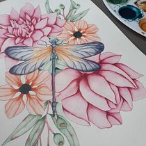 Mi proyecto del curso: Dibujo y composición naturalista en acuarela. Traditional illustration, Drawing, Watercolor Painting, and Naturalistic Illustration project by karenisabel83 - 06.13.2022