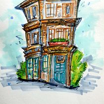 My project for course: Expressive Architectural Sketching with Colored Markers. Sketching, Drawing, Architectural Illustration, Sketchbook & Ink Illustration project by Aaliya Rashid - 06.18.2022