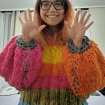 Mi proyecto del curso: Introducción al tejido de punto de prendas oversize. Accessor, Design, Fashion Design, Fiber Arts, and Knitting project by rpbravoj - 06.06.2022