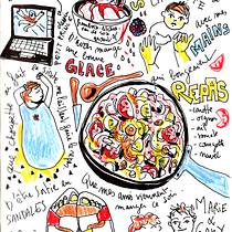 Mon projet du cours : Journal intime illustré : pratiquez au quotidien la pleine conscience. Fine Arts, Sketching, Creativit, Drawing, and Sketchbook project by Cécile Mussier - 06.15.2022