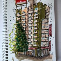 Mi proyecto del curso: Dibujo arquitectónico expresivo con marcadores de colores. Sketching, Drawing, Architectural Illustration, Sketchbook & Ink Illustration project by Tomas Fernandez Bittner - 06.16.2022