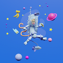 My project for course: 3D Character Creation in Blender. Een project van 3D, Ontwerp van personages,  3D-modellering, 3D-karakterontwerp y  3D-ontwerp van amal o - 16.06.2022