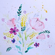 Mon projet du cours : Création d’une composition florale à l’aquarelle. Un progetto di Illustrazione tradizionale, Belle arti, Pittura, Pittura ad acquerello, Illustrazione botanica e Illustrazione naturalistica di carole Cometto - 03.03.2022