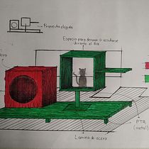Refugio para gatos "Vida de Mixi" . Un proyecto de Diseño, Bocetado y Sketchbook de Pedro Matias Cruz - 17.06.2022