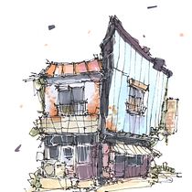 Mein Kursprojekt: Expressive Architekturskizzen mit Markern. Sketching, Drawing, Architectural Illustration, Sketchbook & Ink Illustration project by braun-thomas - 06.17.2022