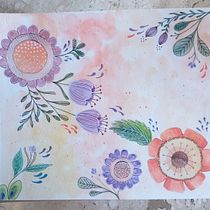 Metamorfose da Aquarela... processo de descoberta.. Ilustração tradicional, Pintura, Pintura em aquarela e Ilustração botânica projeto de Estela Maris Souza - 16.06.2022