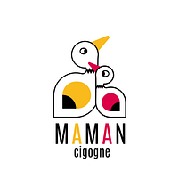 Maman Cigogne Baby Clothing Store Branding. Een project van Traditionele illustratie, Vectorillustratie y Digitale illustratie van Magda - 17.06.2022