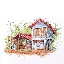 Mi proyecto del curso: Médico Mazunte. Sketching, Drawing, Architectural Illustration, Sketchbook & Ink Illustration project by Rocco Martínez - 06.17.2022