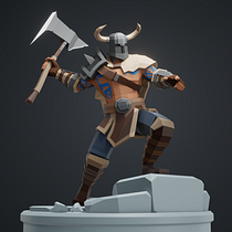 Mi proyecto del curso: Modelado de personajes low poly para videojuegos. Un proyecto de 3D, Modelado 3D, Videojuegos, Diseño de personajes 3D y Diseño de videojuegos de Arturo Benitez - 17.06.2022