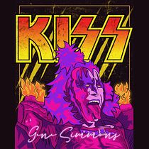 Kiss "Gene Simmons" uno de mis grupos musicales favoritos. Mi instagram @ianfari99. Design, Ilustração tradicional e Ilustração vetorial projeto de Adrián Salguero - 16.06.2022